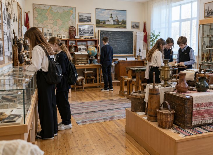 Школьники в музее
